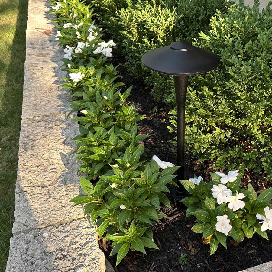 Chroma Connect Path Lights A Vista Residential Chroma Connect path light installed in a garden